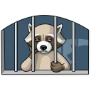 😞-Criminal Raccoon, Telegram Sticker