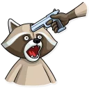 😲-Criminal Raccoon, Telegram Sticker