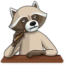 😑-Criminal Raccoon, Telegram Sticker