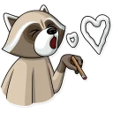 😘-Criminal Raccoon, Telegram Sticker