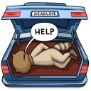 😫-Criminal Raccoon, Telegram Sticker