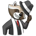 👋-Criminal Raccoon, Telegram Sticker