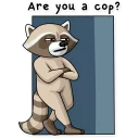 😑-Criminal Raccoon, Telegram Sticker