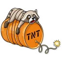 😲-Criminal Raccoon, Telegram Sticker