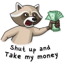💸-Criminal Raccoon, Telegram Sticker