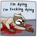 😫-Criminal Raccoon, Telegram Sticker