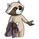 🤔-Criminal Raccoon, Telegram Sticker