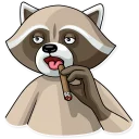 😦-Criminal Raccoon, Telegram Sticker
