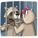 😘-Criminal Raccoon, Telegram Sticker