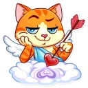 😏-Cupid Cat, Telegram Sticker