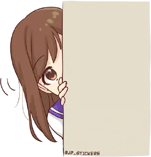 👀-Cute Girl, Telegram Sticker