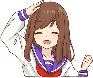 🆗-Cute Girl, Telegram Sticker