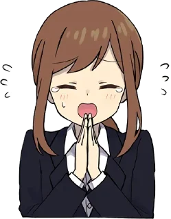 🙏-Cute Girl, Telegram Sticker