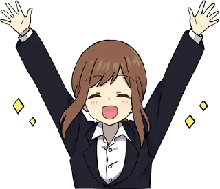 🙌-Cute Girl, Telegram Sticker