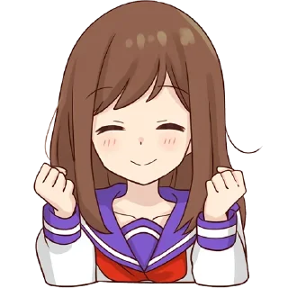 ✊-Cute Girl, Telegram Sticker