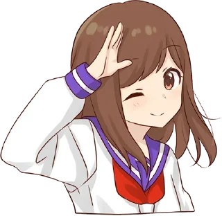 😉-Cute Girl, Telegram Sticker