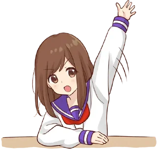 ✋-Cute Girl, Telegram Sticker