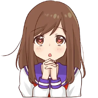 😍-Cute Girl, Telegram Sticker