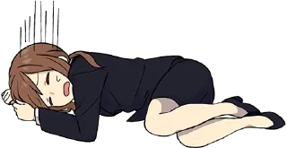🤕-Cute Girl, Telegram Sticker