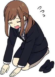 🙇‍♀️-Cute Girl, Telegram Sticker