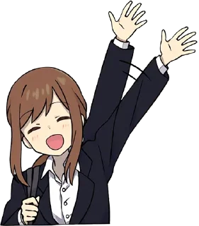 👋-Cute Girl, Telegram Sticker