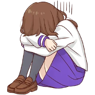 😓-Cute Girl, Telegram Sticker