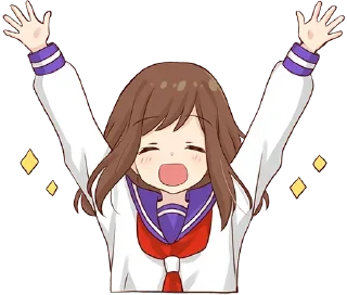 🙌-Cute Girl, Telegram Sticker