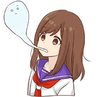 👻-Cute Girl, Telegram Sticker