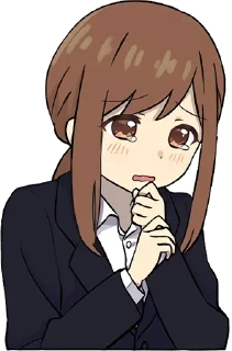 😭-Cute Girl, Telegram Sticker