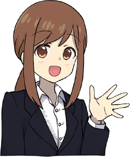 👋-Cute Girl, Telegram Sticker