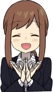 👏-Cute Girl, Telegram Sticker