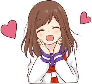 🥰-Cute Girl, Telegram Sticker