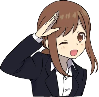 🫡-Cute Girl, Telegram Sticker