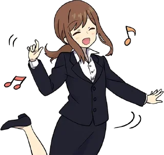 💃-Cute Girl, Telegram Sticker