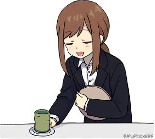 🍵-Cute Girl, Telegram Sticker