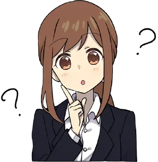 🤔-Cute Girl, Telegram Sticker
