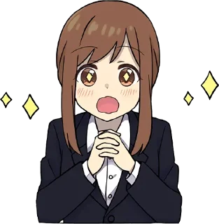 🤩-Cute Girl, Telegram Sticker