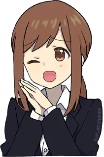 ☺️-Cute Girl, Telegram Sticker