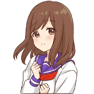 ☺️-Cute Girl, Telegram Sticker