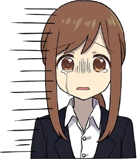 😢-Cute Girl, Telegram Sticker