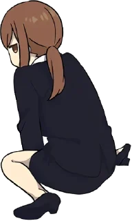 😒-Cute Girl, Telegram Sticker