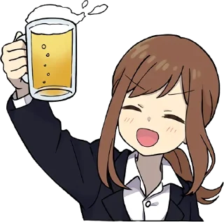 🍺-Cute Girl, Telegram Sticker