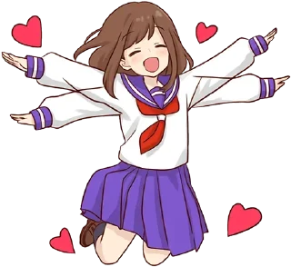 🥰-Cute Girl, Telegram Sticker