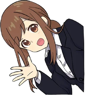 👋-Cute Girl, Telegram Sticker
