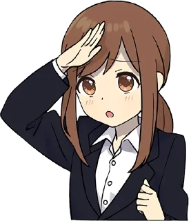 🫡-Cute Girl, Telegram Sticker
