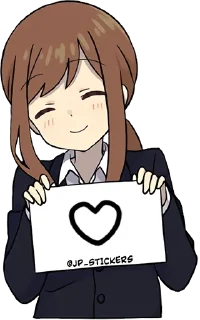 🤍-Cute Girl, Telegram Sticker