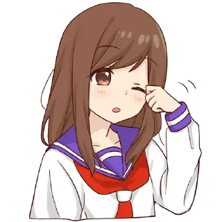 🥱-Cute Girl, Telegram Sticker