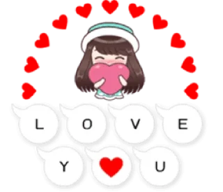 ❤️-Cute Love, Telegram Sticker