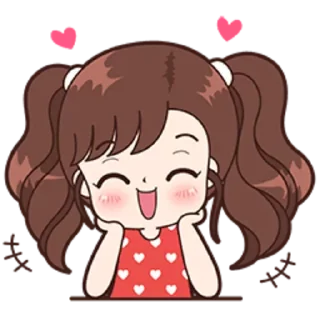 😍-Cute Love, Telegram Sticker