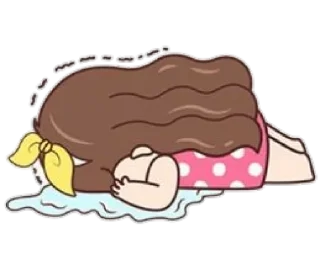 😭-Cute Love, Telegram Sticker